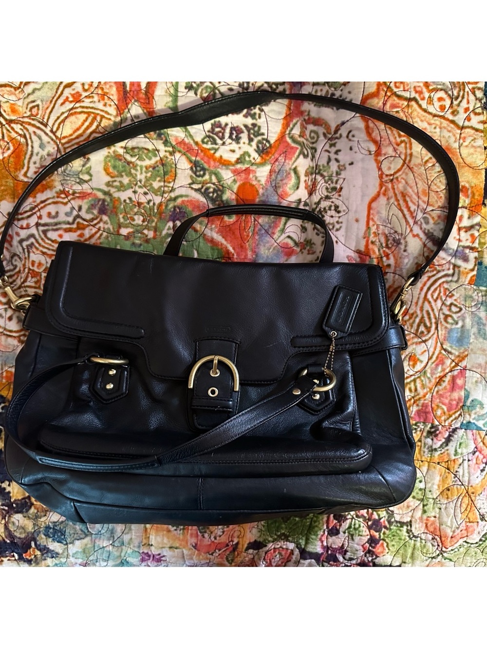 Campbell Leather Eva Flap Messanger Satchel